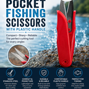 Pocket Fishing Scissors with Plastic Handle