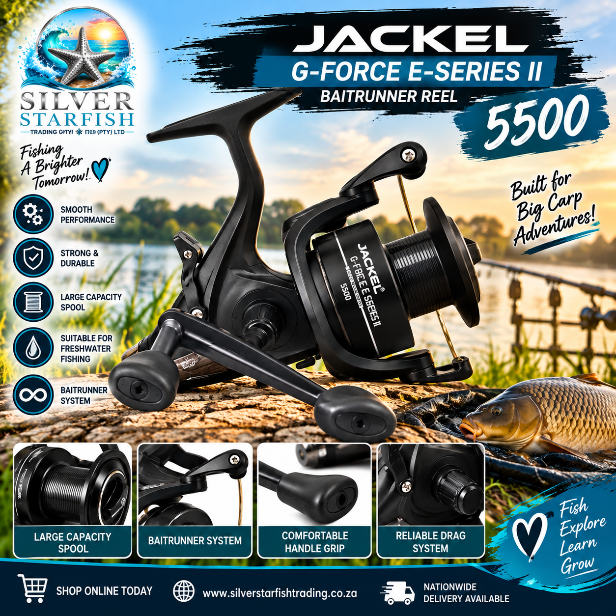 Baitrunner Reel Jackel G-Force E-Series II – 5500