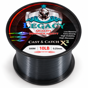 Legacy Cast & Catch X² Quality Monofilament Fishing Line – Dark Grey | 10lb | 0.25mm | 500m (Copy)