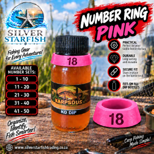 Silver Starfish Number Rings – Pink