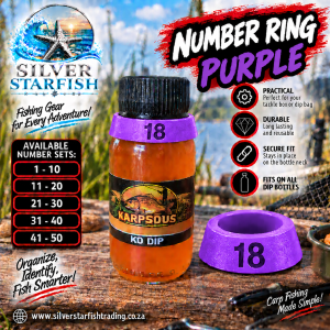 Silver Starfish Number Rings – Purple